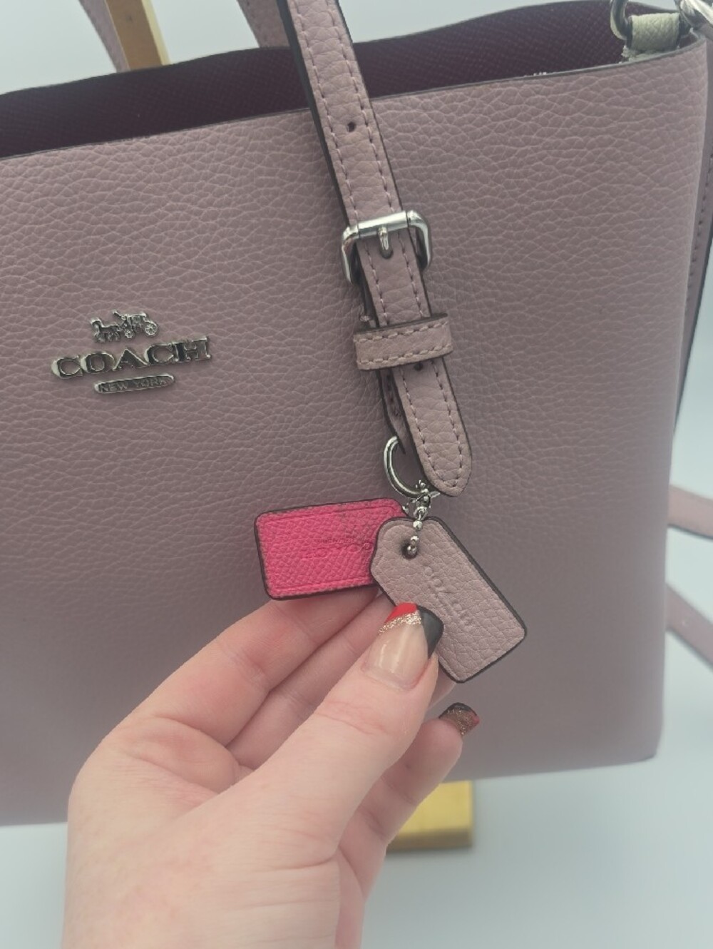 Coach Mollie 25 Ice Pink Leather Small Tote W/ Silver Hardware (EUC)π©Άππ©Ά - Picture 4 of 16